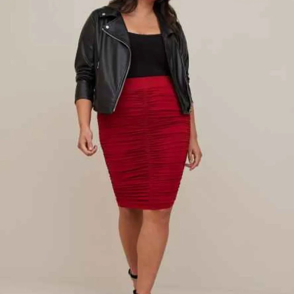 Torrid‎ Midi Super Soft Shirred Pencil Skirt Size 3X